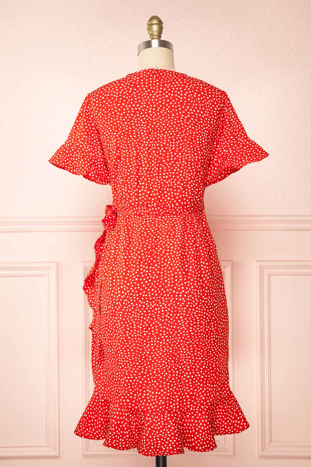 Jenny Red Polka-Dot Wrap Dress w ...